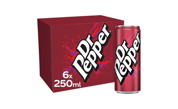 Dr Pepper Can 6 x 250ml Cans (405270)
