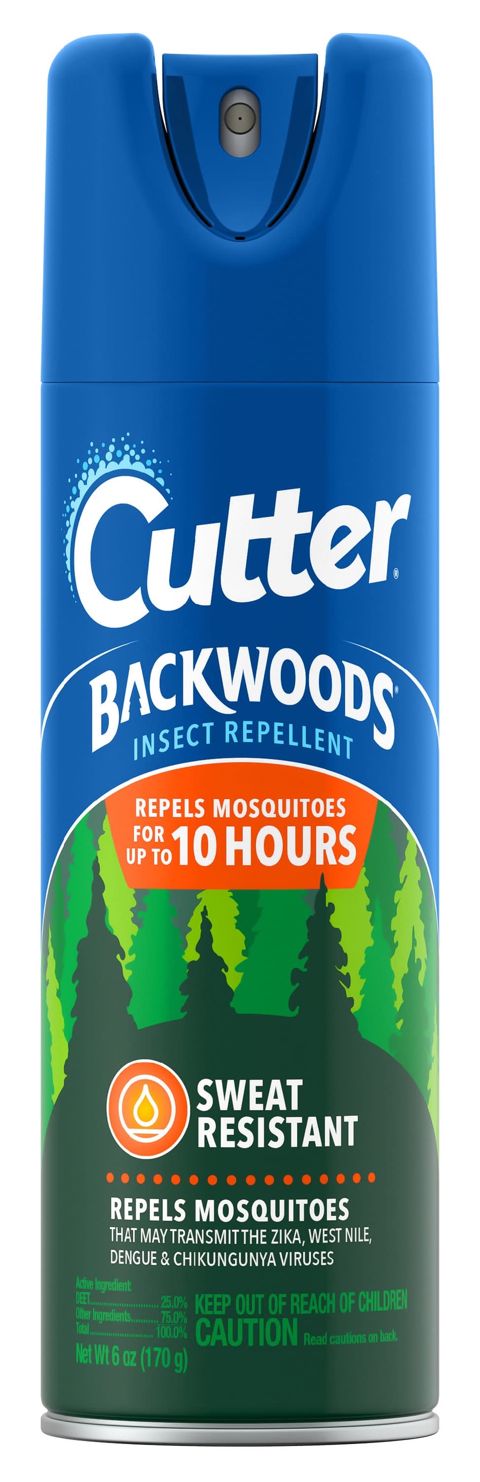 Cutter 6 Fluid ounce(s) Backwoods Insect Repellent Outdoor Spray