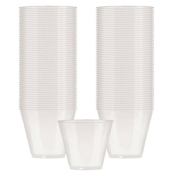 Pearl White Plastic Cups, 9oz, 72ct