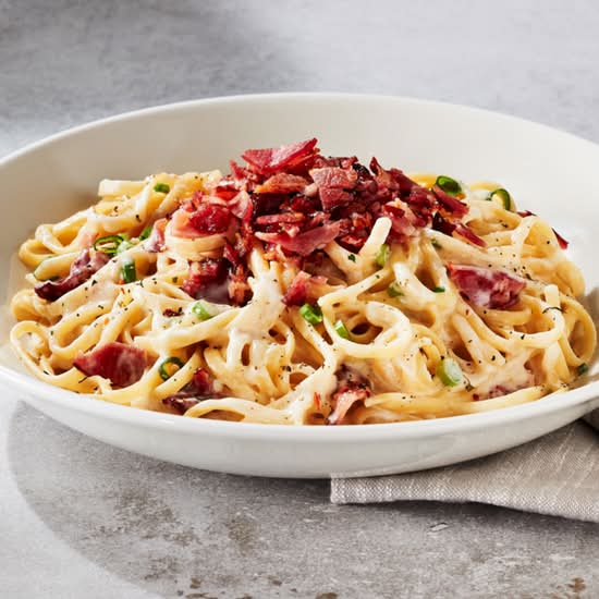 Linguini carbonara régulière / Regular Linguini Carbonara