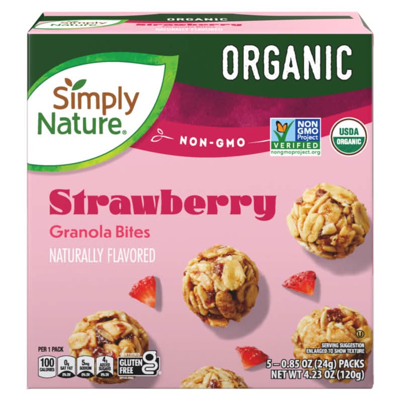 Simply Nature Organic Granola Bites, Strawberry (5 x 0.85 oz)