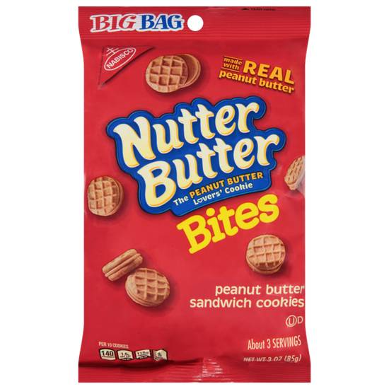 Nutter Butter Bites Peanut Butter Sandwich Cookies 3oz