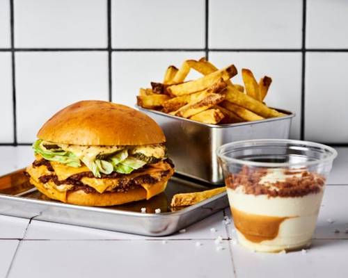 🍔+🍟+🍨 Formule Burger,  Side et Dessert
