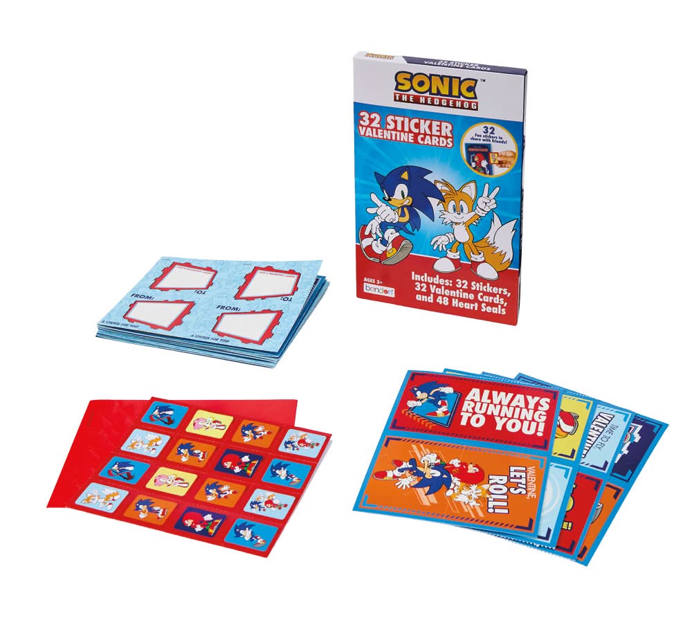 Licensed Valentine's Exchange Cards - Sonic