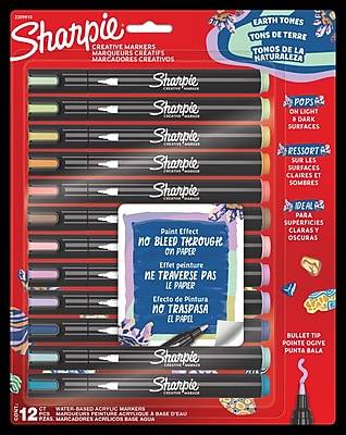 Sharpie Creative Markers Liquid Ink Marker, Bullet Tip, Assorted Colors, 12/Pack (2209910)