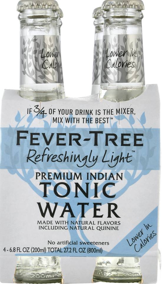 Fever-Tree Refreshingly Light Premium Indian Tonic Water (4 pack, 6.8 fl oz)