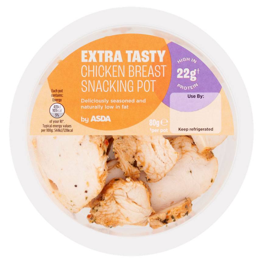 Asda Extra Tasty Chicken Breast Snacking Pot 80g