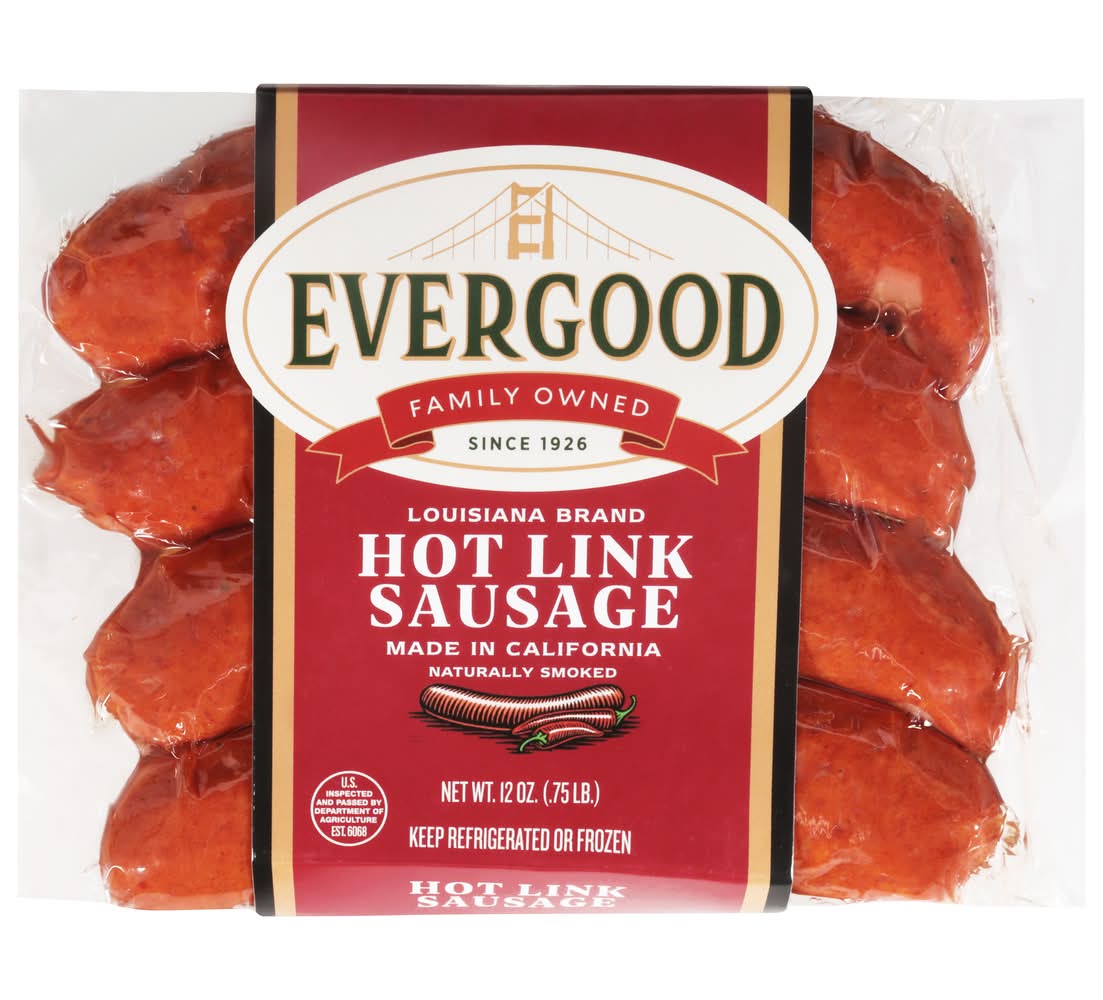 Evergood Louisiana Brand Hot Link Sausages (12 oz, 4 ct)