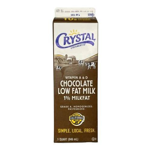 Crystal 1% Milkfat Kosher Grade a Chocolate Low Fat Milk (1 qt)