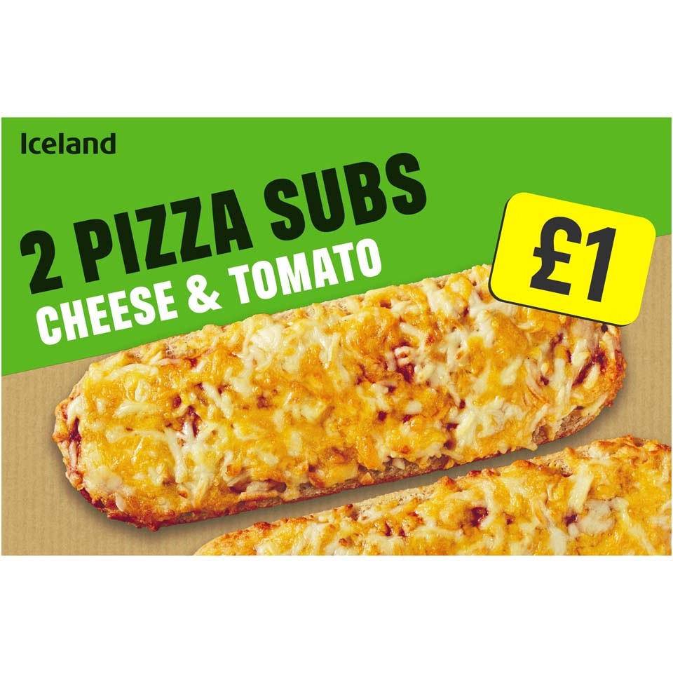 Iceland Pizza Subs Cheese and Tomato