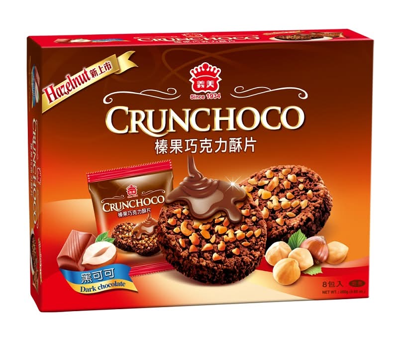 義美榛果巧克力酥片(黑可可)280g <280g克 x 1 x 1Bag包>