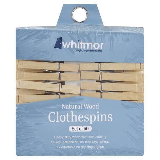 Whitmor Wooden Clothespins (50 ct)