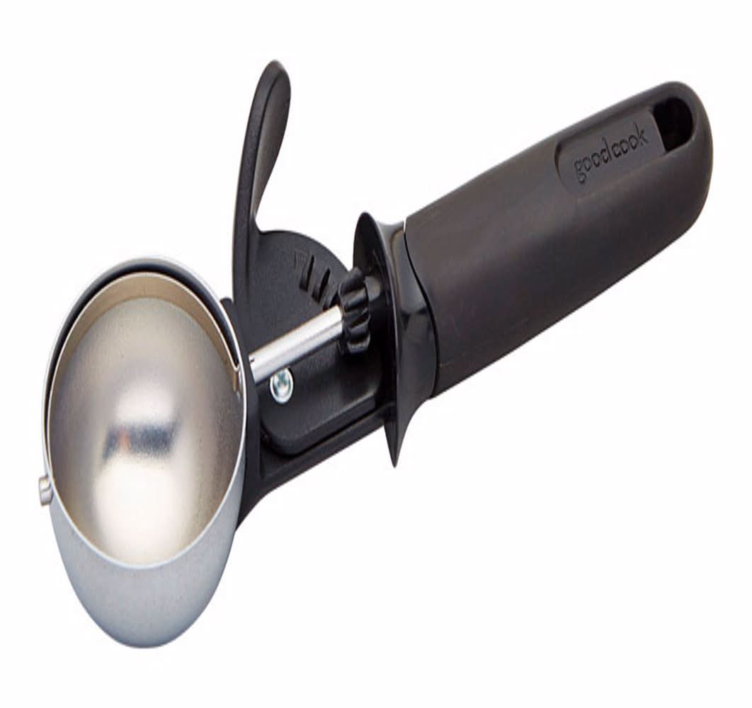 Good Cook Silver/Black Stainless Steel Ice Cream Scoop