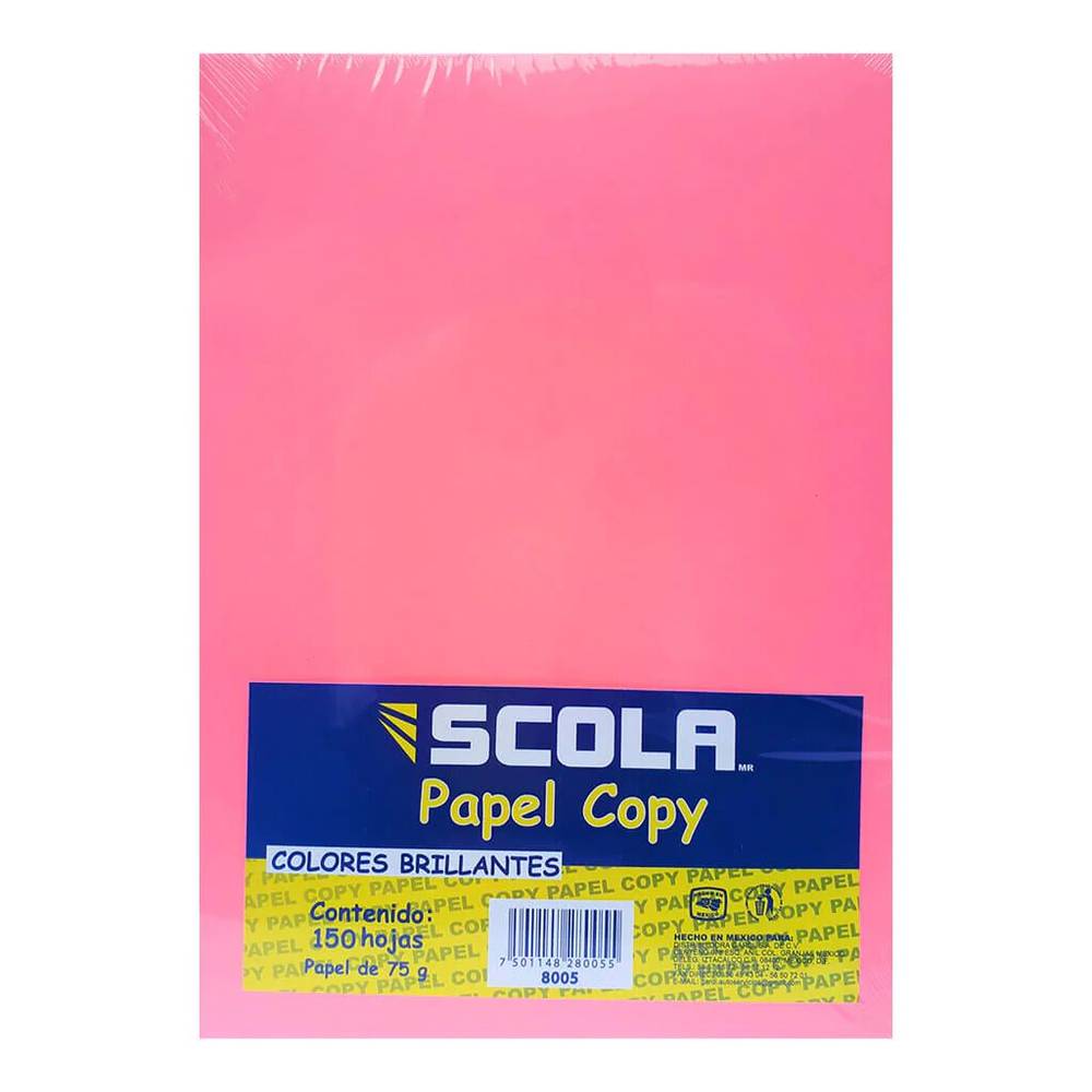 Scola papel bond tamaño carta colores (150 piezas)
