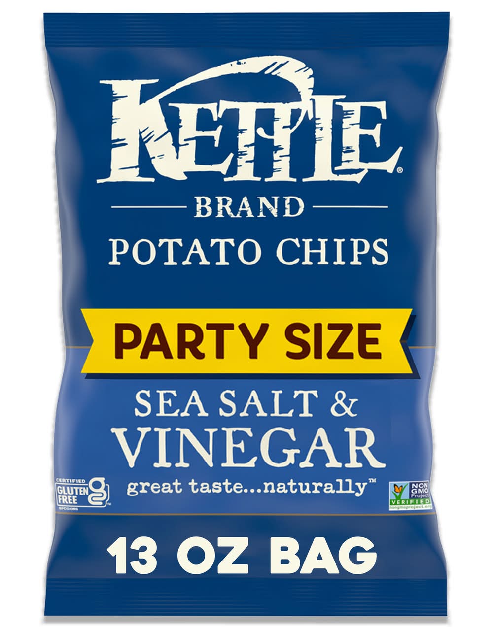 Kettle Brand Party Size Potato Chips, Sea Salt-Vinegar (13 oz)
