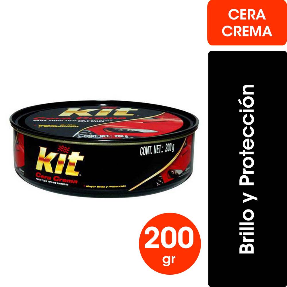 Kit cera en crema para auto todo tipo de pintura (lata 200 g)