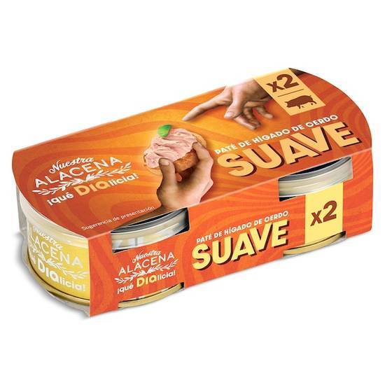 Paté de hígado de cerdo suave Nuestra Alacena pack 2 x 75 g