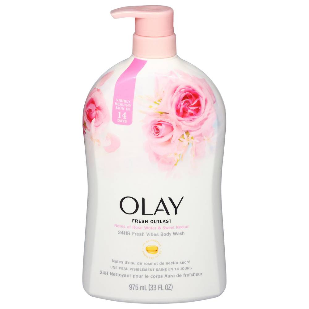 Olay Fresh Outlast Rose Water & Sweet Nectar Body Wash