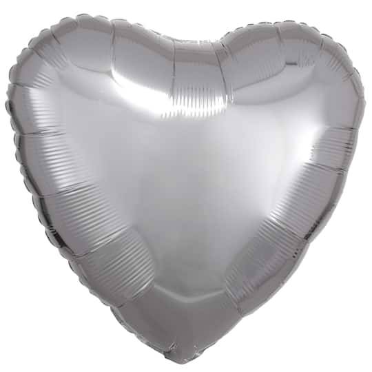 Party City Heart Foil Balloon (silver)