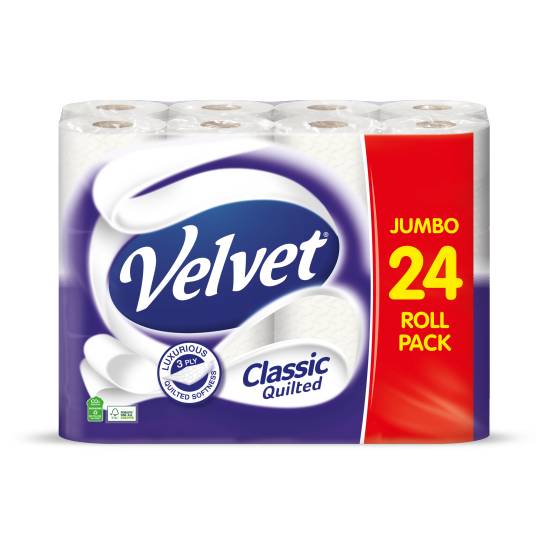 Velvet Classic Quilted Toilet Rolls (24ct)