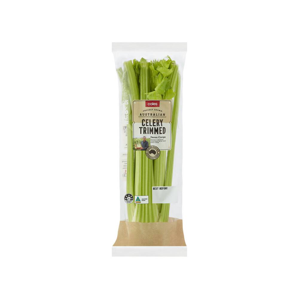 Coles Trimmed Celery Prepacked 1 each