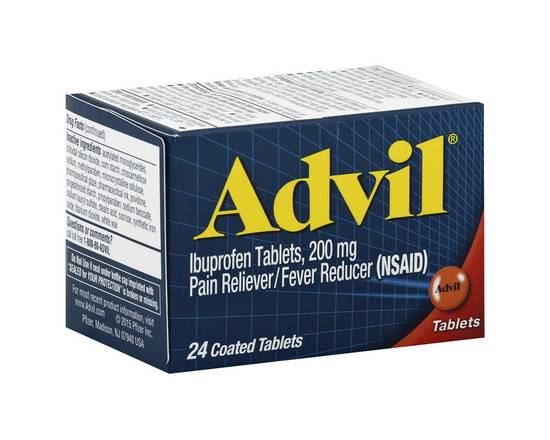 Advil · Ibuprofen 200 mg Pain Reliever Fever Reducer (24 ct)