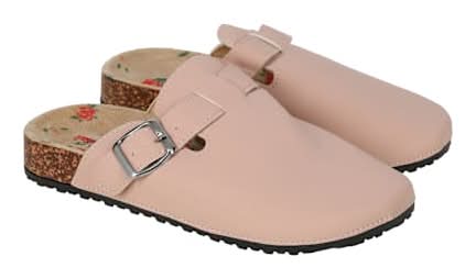 Juniors Buckle Clog Shoes W9 Light Beige