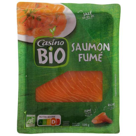 Casino Bio Saumon fumé - 4 tranches - Biologique 120g