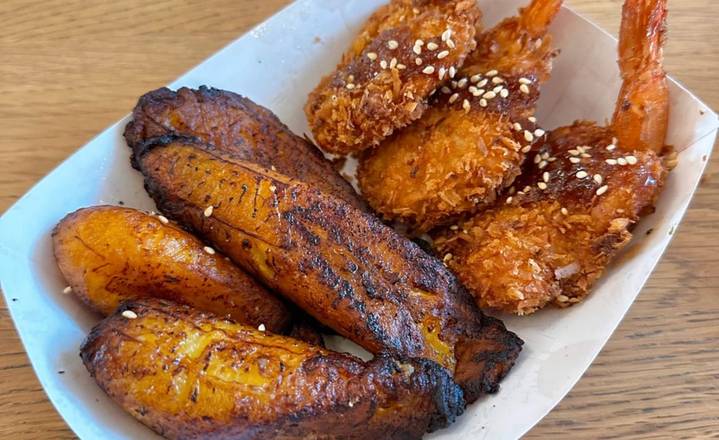 Coconut Shrimp and Sweet Plantains