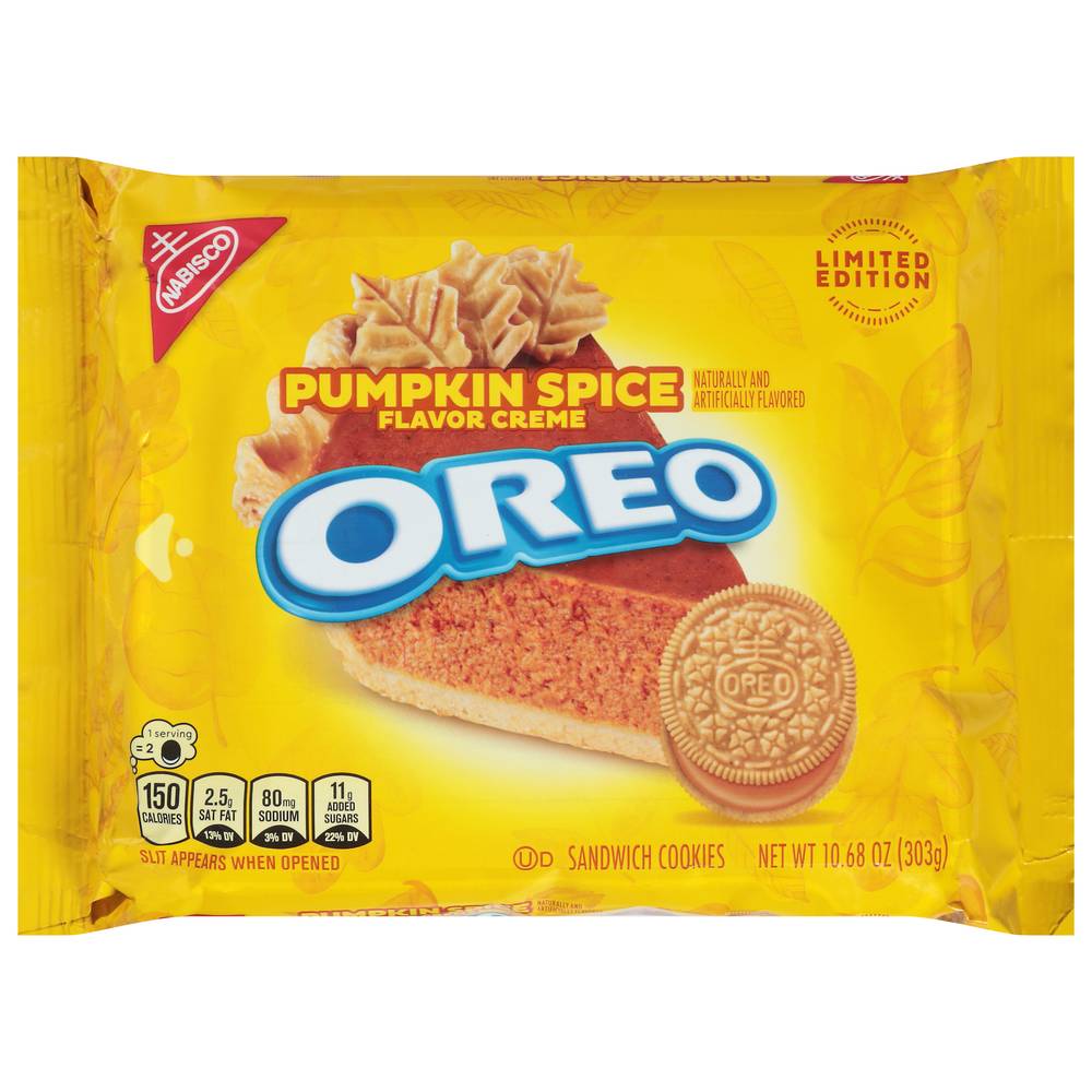 Oreo Limited Edition Sandwich Cookies, Pumpkin Spice (10.68 oz)