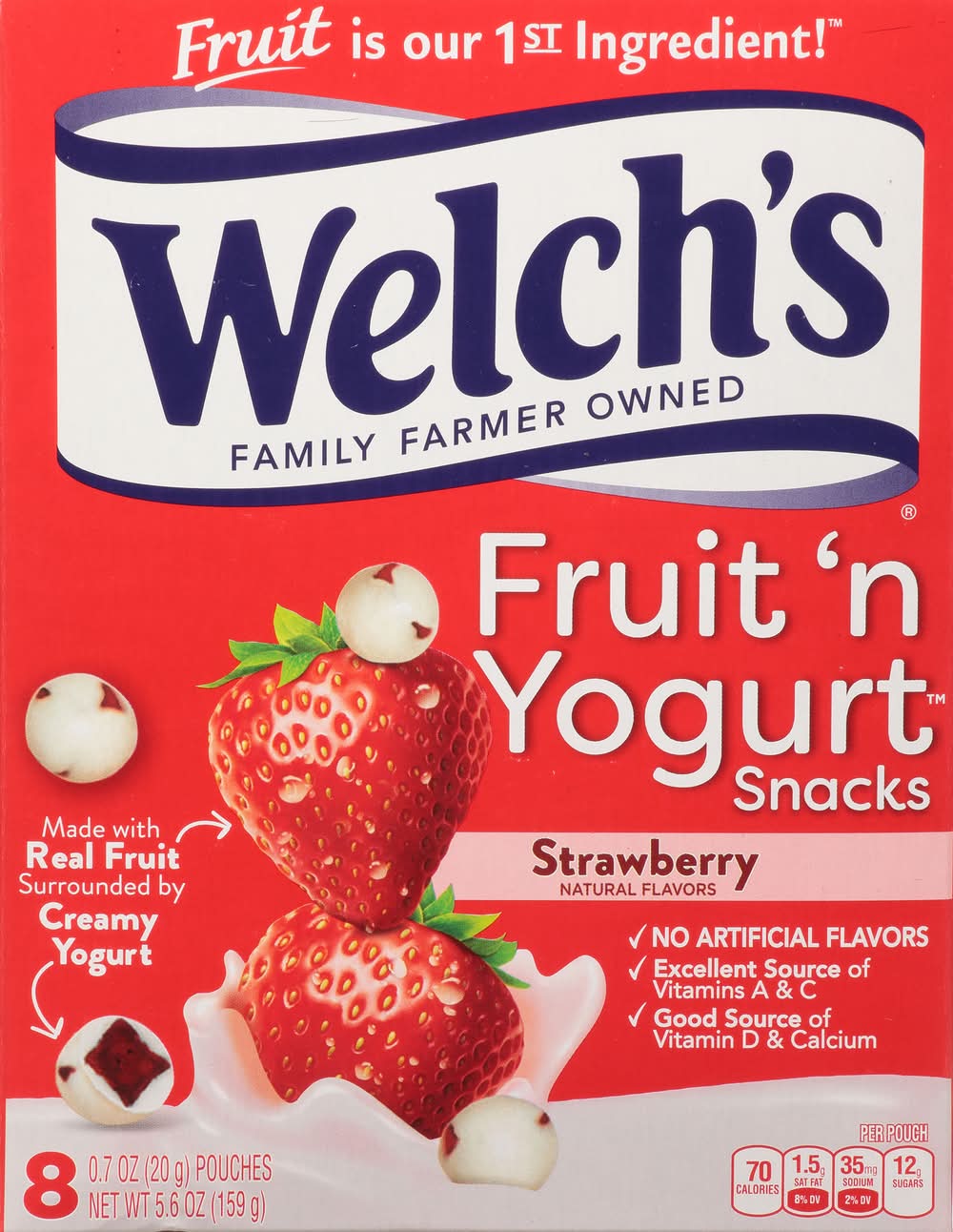 Welch's Fruit 'N Yogurt Snacks, Strawberry (0.7 oz, 8 ct)