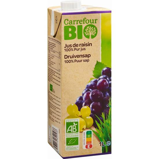 Carrefour Bio - Jus de raisin 100% pur jus (1 L)
