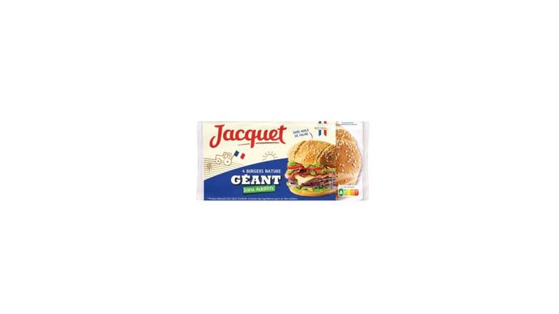 Jacquet Burger géant nature sans additif jacquet Le sachet de 4- 350g
