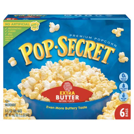 Pop Secret Microwave Premium Extra Butter Popcorn (6 ct)