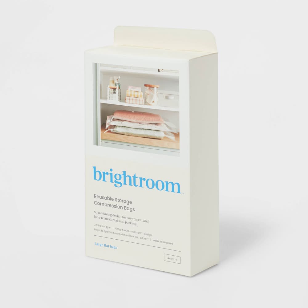 Brightroom Storage Compression Bags, Clear (3 ct)