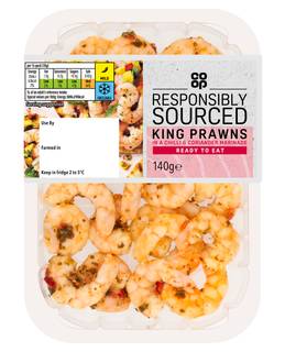 Co-op King Prawns in a Chilli & Coriander Marinade 140g