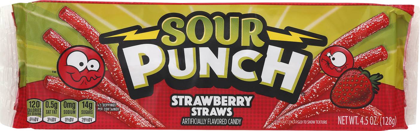 Sour Punch Strawberry Straws Candy (4.5 oz)