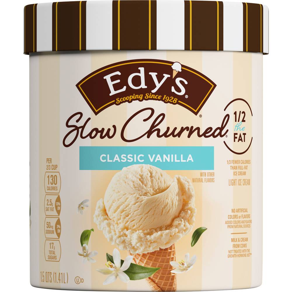 Edy's Slow Churned Classic Vanilla Light Ice Cream (1.5 qt)