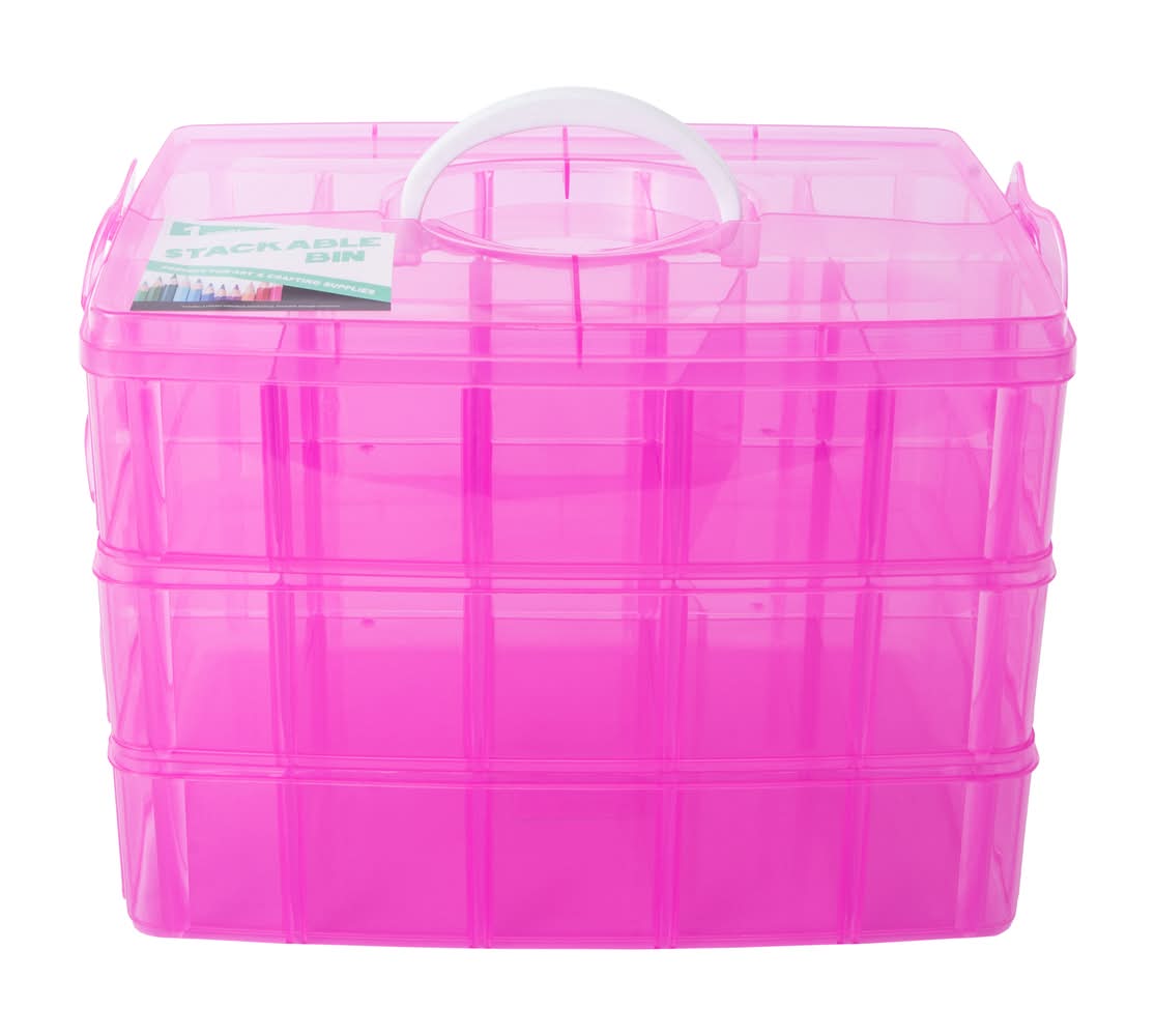 Stackable Bin 1-Count Pink
