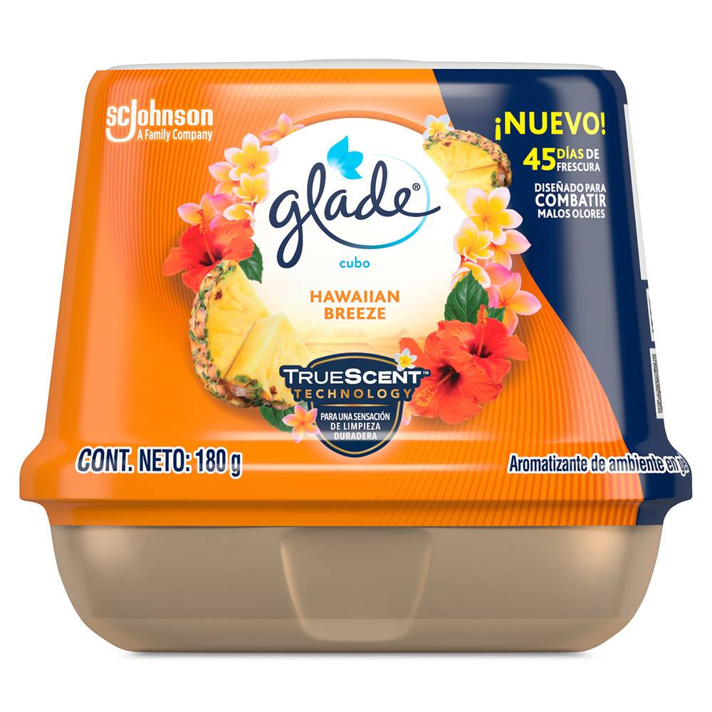 Glade aromatizante en gel hawaiian breeze (bote 180 g)