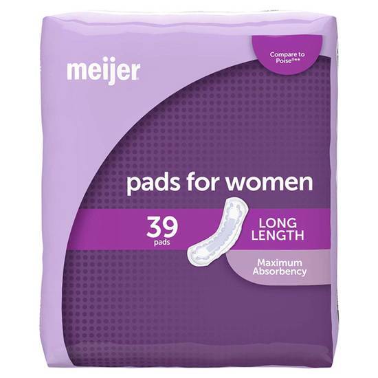 Poise Incontinence Pads for Women Maximum Long Length (ct 39)