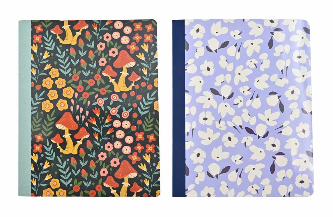 Printed Fashionable Composition Book 2 Assorted Prints