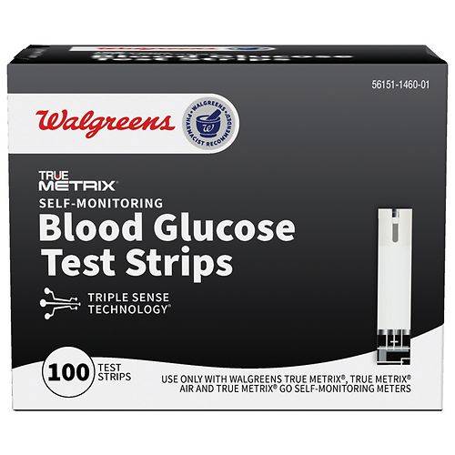Walgreens True Metrix Self-Monitoring Blood Glucose Test Strips - 50.0 ea