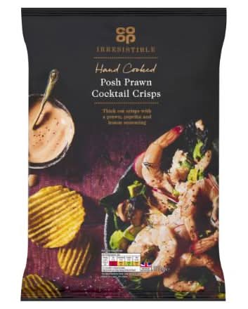 Co-op Irresistible Hand Cooked Posh Prawn Cocktail Crisps 150g
