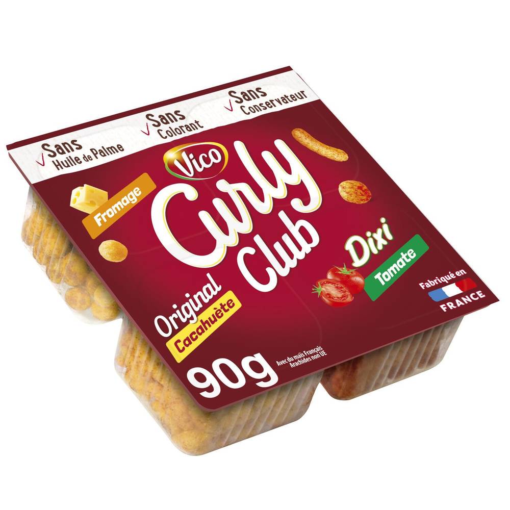 Biscuits apéritifs assortiment CURLY - la barquette de 90 g