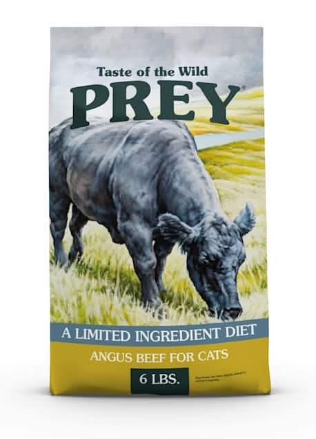 Taste of the Wild Prey Angus Beef Limited Ingredient Recipe Dry Cat Food, 6 lbs.