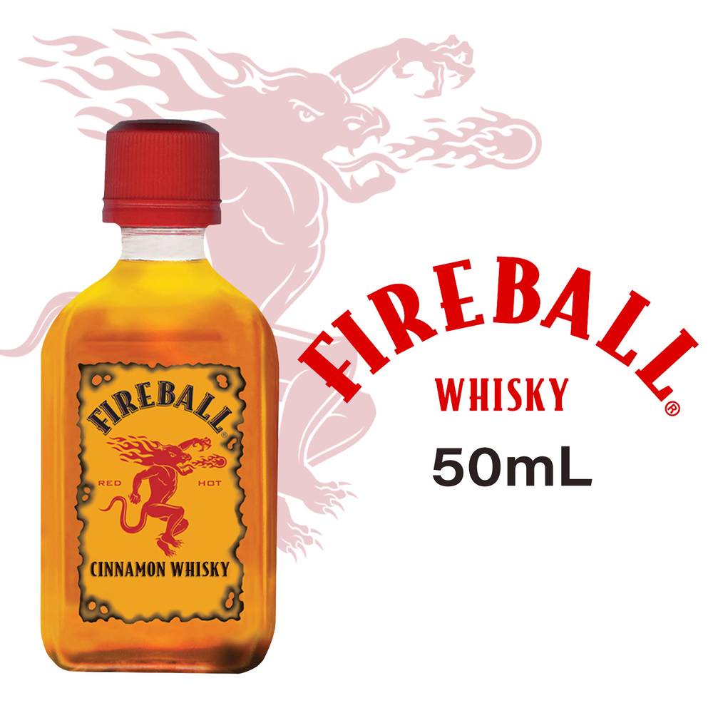 Fireball Red Hot Cinnamon Whisky Liquor (50 ml)