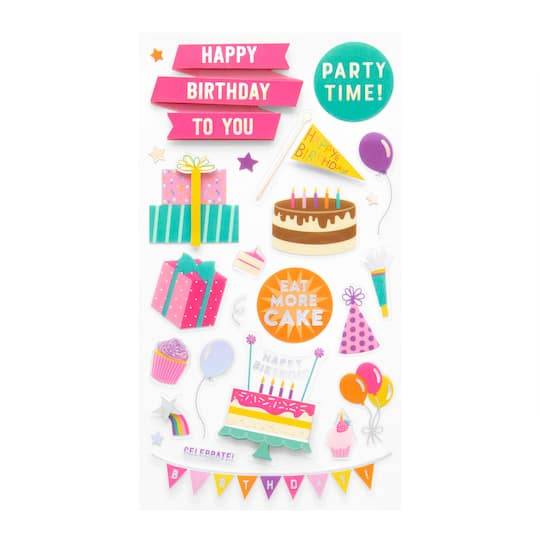 Bright Birthday Dimensional Stickers By Recollections