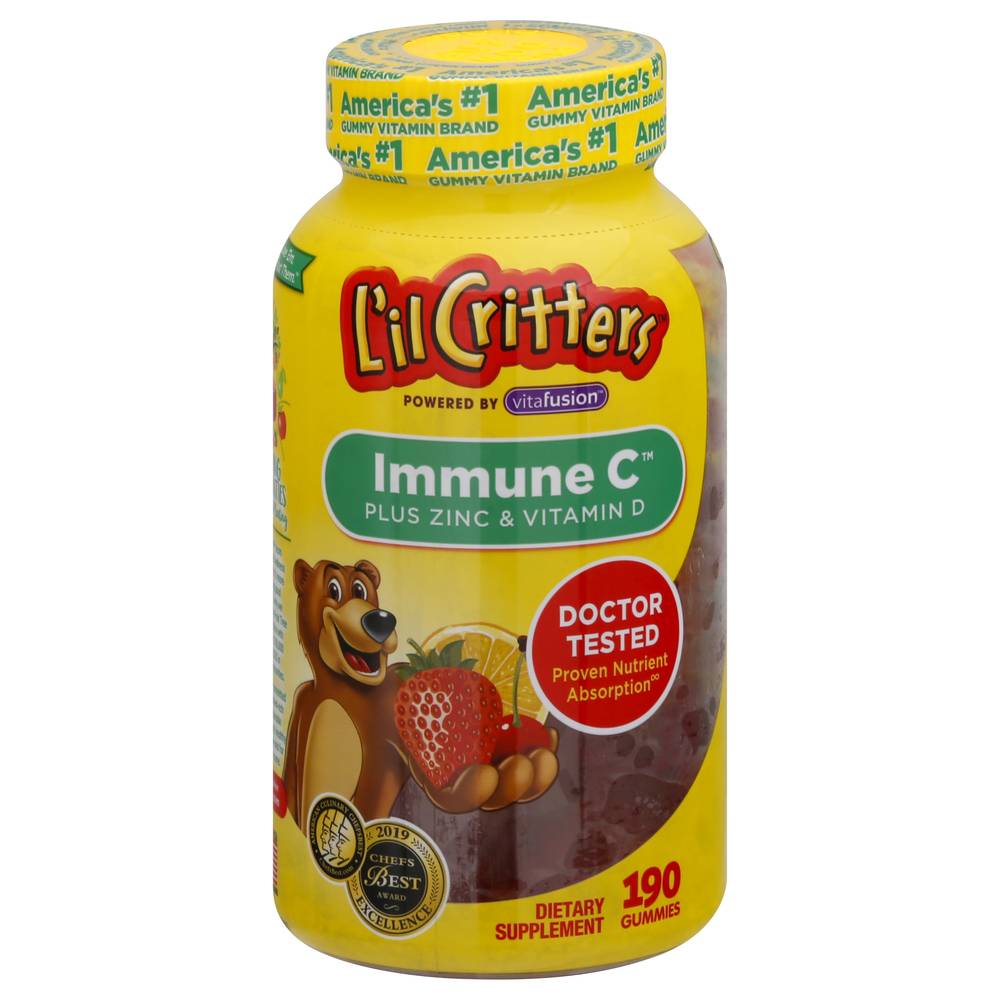 L'il Critters Immune C Plus Zinc & Vitamin D Gummies, (190ct)