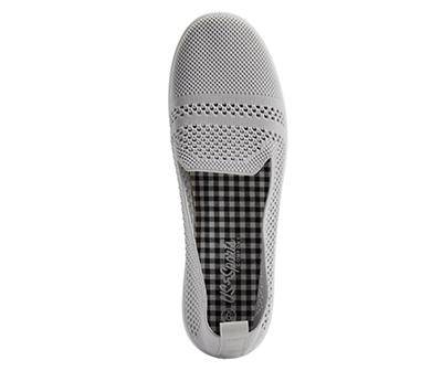 Women's Moc Toe Knit Flat (gray)